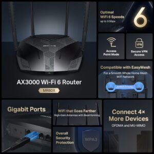 Mercusys MR80X AX3000 WiFi 6 Router Delivers Ultra Fast Gaming