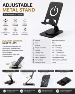 Durable No.562 360° Foldable Mobile Phone Stand Holder