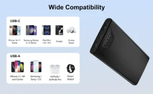 Powerful VEN-DENS 10000mAh Power Bank Fast Charging Portable Charger