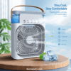 Powerful & Stunning 7 Colors LED Night Light USB Portable Air Cooler Fan – Silent Mini Cooling Beast for Instant Heat Relief
