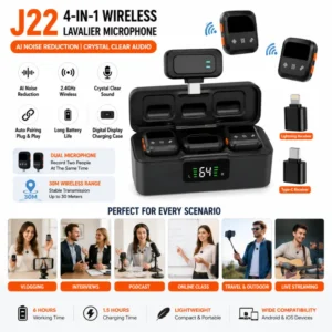Powerful Capture J22 4 in 1 Wireless Lavalier Microphone Buy