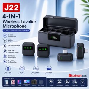 Powerful Capture J22 4 in 1 Wireless Lavalier Microphone Buy