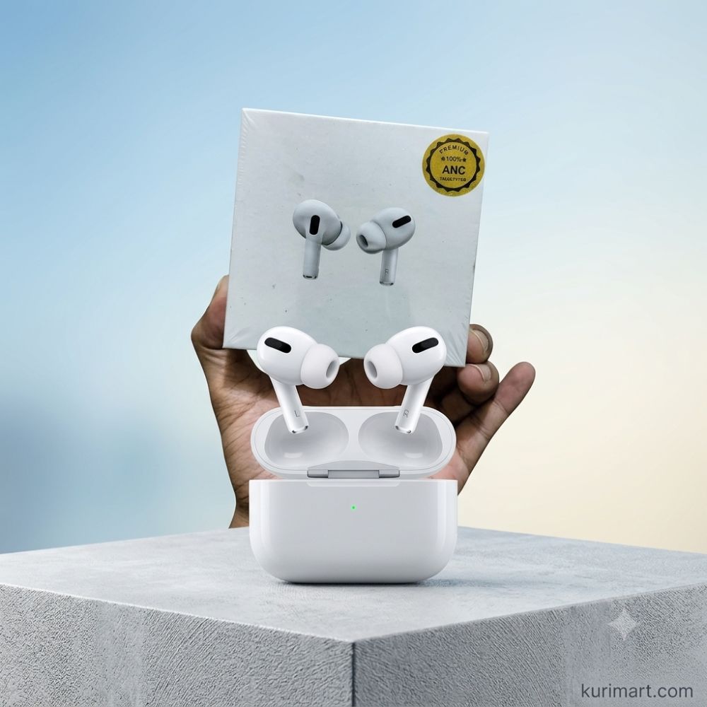 Premium AirPods Pro ANC 2nd Generation Wireless Earbuds White for Crystal Clear Sound - Image 2