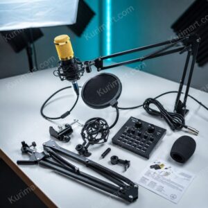 Top Rated BM800 Professional Microphone Combo with V8 Sound Card