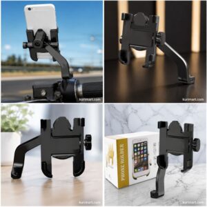 Secure Metal Mobile Holder for Motorcycle Bicycle Phone Mount