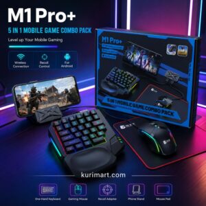 Boost Mobile Gaming Performance with 5 in 1 Bluetooth Gaming Keyboard Mouse Converter Combo