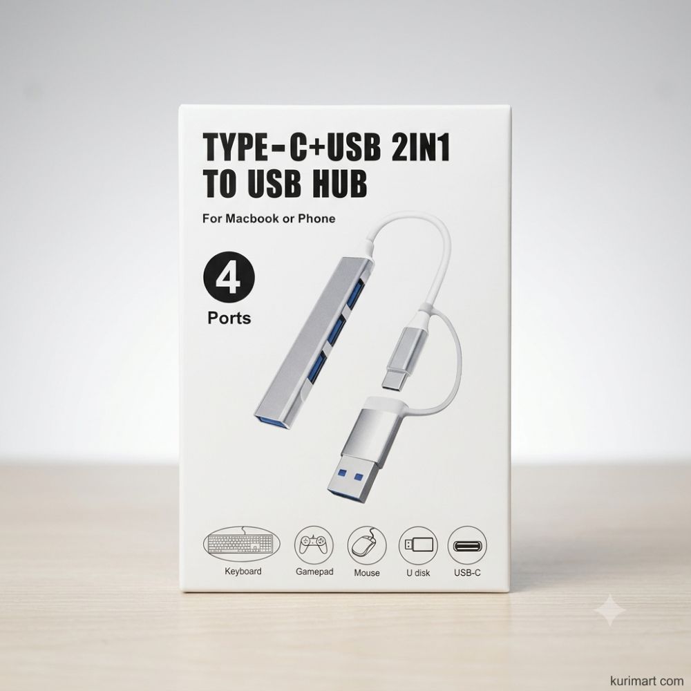 Ultimate Type C 4 Port USB Hub Cable for Fast Expansion
