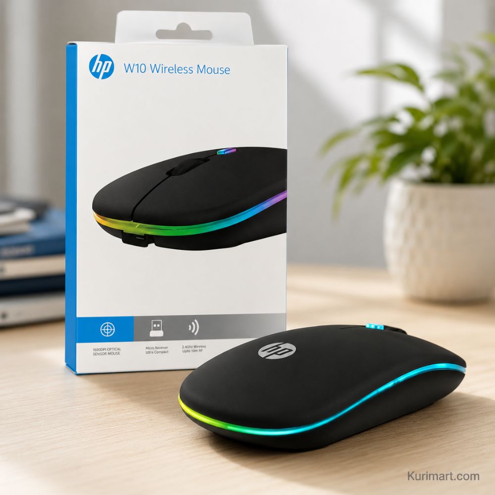 Powerful HP W10 RGB Wireless Mouse with Rechargeable Battery - Image 2