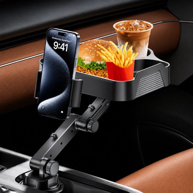 Smart Car Table with Phone Holder CP2008 Black for Travel