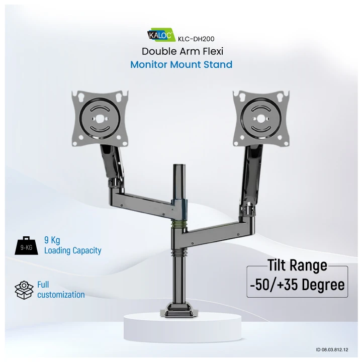 Premium Kaloc KLC-DH200 Dual Monitor Mount Stand